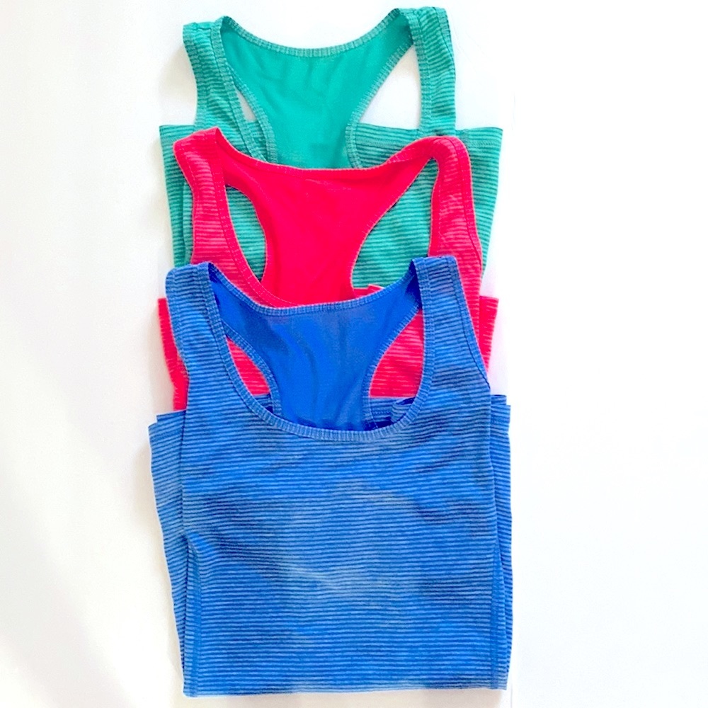 Danskin Now Racerback  Simi-Fitted Tank Tops Size XL(16-18) Lot of 3